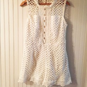 ✨⚓️ Boohoo White Scallop Lace Romper